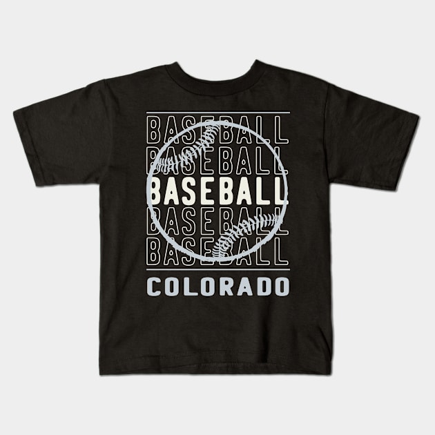 Baseball Colorado Kids T-Shirt by tropicalteesshop